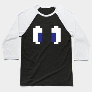 8 Bit Pixel Manga Eyes Baseball T-Shirt